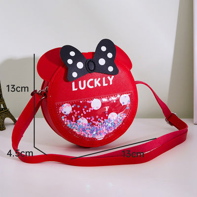 Ronde schattig snoep patroon Modieus baby schoudertas met boogschouderband