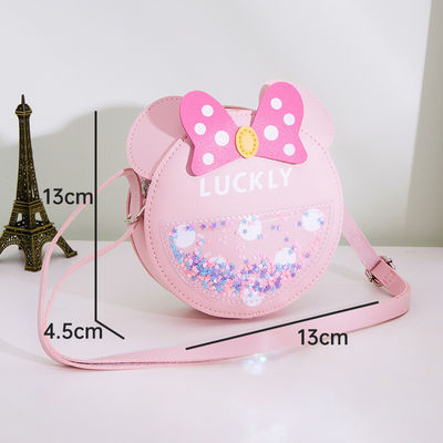 Ronde schattig snoep patroon Modieus baby schoudertas met boogschouderband