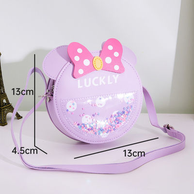 Ronde schattig snoep patroon Modieus baby schoudertas met boogschouderband
