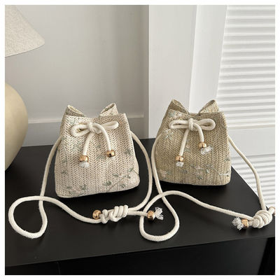 Reizing Single Shoulder Crossbody Straw Bag in aangepaste kleur voor hete modeliefhebbers