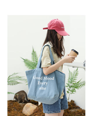 Alle seizoenen vintage denim brief tas op maat voor grote capaciteit en meer