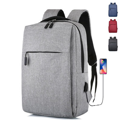 Zwart Custom Logo Unisex Ergonomie Anti-Diefstal Smart Nylon Laptop Rugzakken met USB