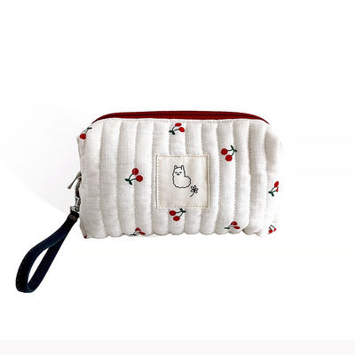 Gepersonaliseerde kleur mode stijl reis make-up tas katoen doek zak toiletdoek