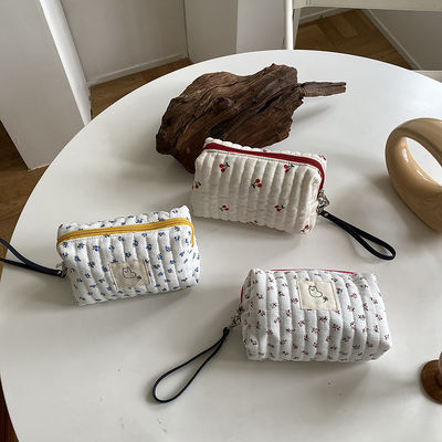 Gepersonaliseerde kleur mode stijl reis make-up tas katoen doek zak toiletdoek