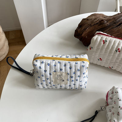 Gepersonaliseerde kleur mode stijl reis make-up tas katoen doek zak toiletdoek