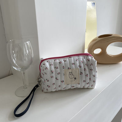 Gepersonaliseerde kleur mode stijl reis make-up tas katoen doek zak toiletdoek