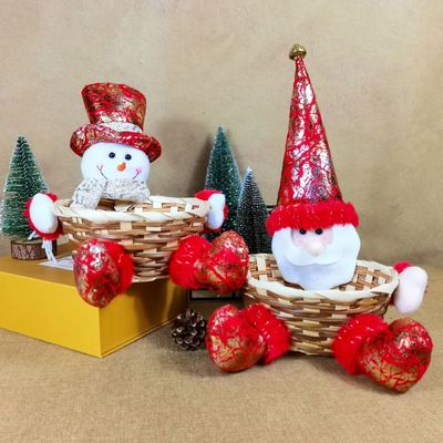 Aanvaardbaar OEM/ODM Custom Christmas Desktop Decoration Candy Basket voor thuiscadeau