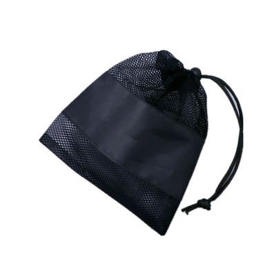 Mesh drawstring bag voor verpakking mesh bag klein magazijn met aangepast logo aanvaard