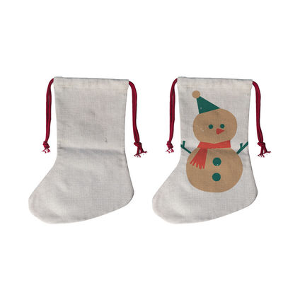 Sublimatie Blanks Santa Sack Kerstkousen Draadstrengtas met polyester bekleding