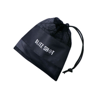 Mesh drawstring bag voor verpakking mesh bag klein magazijn met aangepast logo aanvaard
