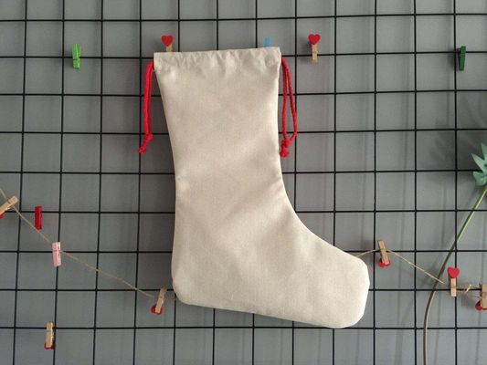 Sublimatie Blanks Santa Sack Kerstkousen Draadstrengtas met polyester bekleding