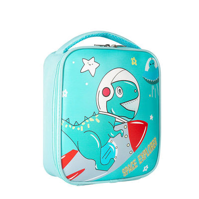 Gepersonaliseerde kleurrijke tekenfilm Dinosaurus Ruimte Geïsoleerde Kids Lunch Box Bag met isolatie