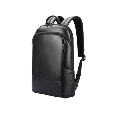 Aanpassen Mensen Large Capacity Leather Laptop Rugzak met Anti-Diefstal USB Charging Port