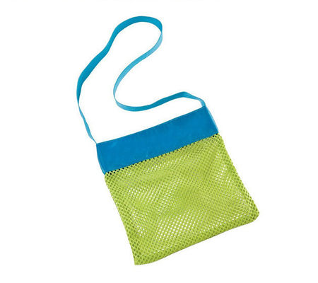 Nieuwste modieuze stijl kinderen zand weg opvouwbare strand tote tas speelgoed opslag mesh tas