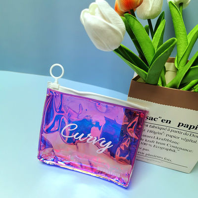 Custom Holographic TPU PVC Zipper Bag voor vrouwen Make-up Cosmetic Pouch Design