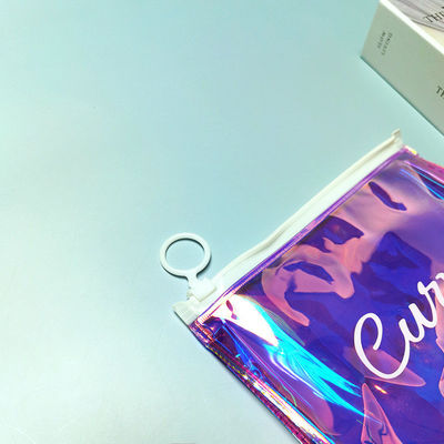 Custom Holographic TPU PVC Zipper Bag voor vrouwen Make-up Cosmetic Pouch Design
