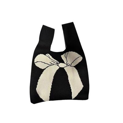 Gepersonaliseerd Tote Bag Design Gebreide biologische katoenstof met milieuvriendelijke boogknop