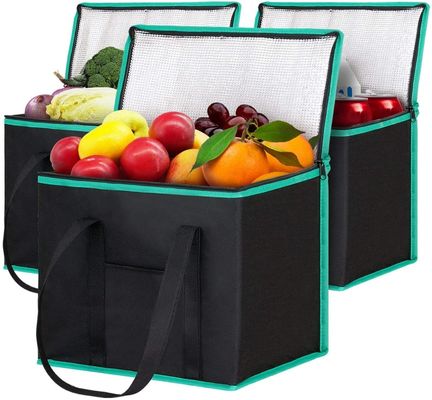 Gepersonaliseerd logo Geïsoleerd Tote Food Delivery Bag Gepersonaliseerd logo Vaste kleur Patroon Type