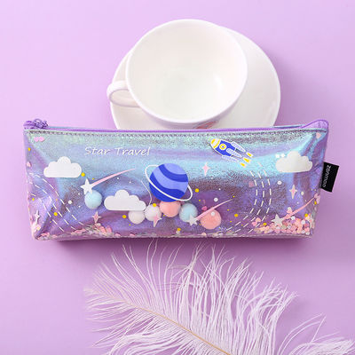Trendy Style Cotton Canvas Zipper Travel Bag Make-up Cosmetische tas met solide patroon