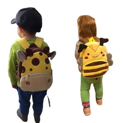 Gepersonaliseerde 3D cartoon pluis kinderen rugzakken schattig cartoon stijl voor dieren kinderen
