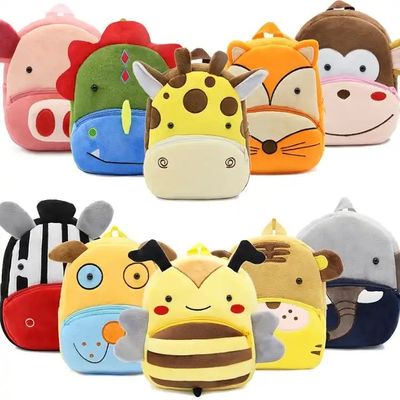 Gepersonaliseerde 3D cartoon pluis kinderen rugzakken schattig cartoon stijl voor dieren kinderen