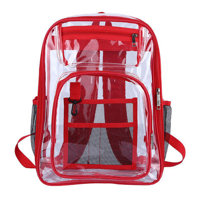 Multi-pocket transparante schoolrugzak met aangepast logo en waterdichte functie