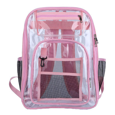 Multi-pocket transparante schoolrugzak met aangepast logo en waterdichte functie