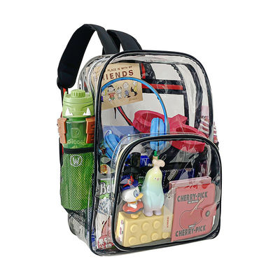 Multi-pocket transparante schoolrugzak met aangepast logo en waterdichte functie