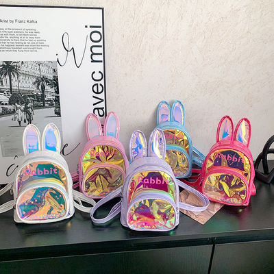 Gepersonaliseerd logo geaccepteerd 3D konijn kinderen school rugzak Sequin tas schattig meisje tas