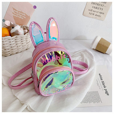Gepersonaliseerd logo geaccepteerd 3D konijn kinderen school rugzak Sequin tas schattig meisje tas