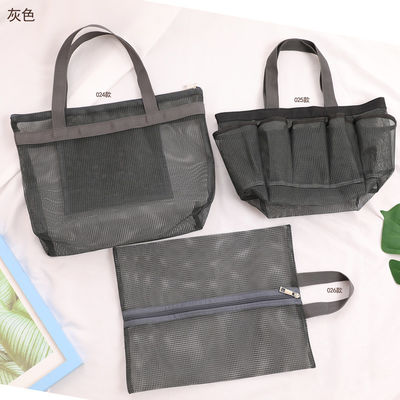 Tote Mesh Make-up Reisopslag Waszak Grote capaciteit Draagbare Multi-Pocket Beach Bag Zwemzak