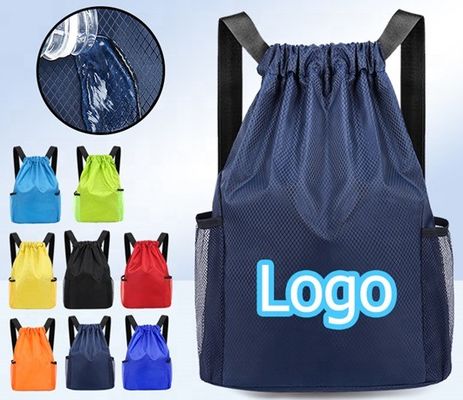 Gepersonaliseerde kleuren waterdichte trekstreng rugzak voor buiten avonturen en sporten