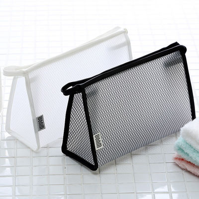 Nieuwste modieuze mesh cosmetische make-up tas case houder met aangepaste logo geaccepteerd
