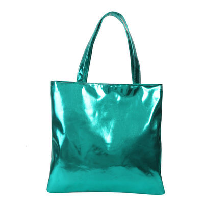Soft Tote Handtas Eenvoudig solide kleur glanzend patent leer voor schattig meisje winkeltas