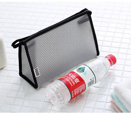 Nieuwste modieuze mesh cosmetische make-up tas case houder met aangepaste logo geaccepteerd