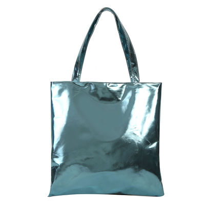 Soft Tote Handtas Eenvoudig solide kleur glanzend patent leer voor schattig meisje winkeltas
