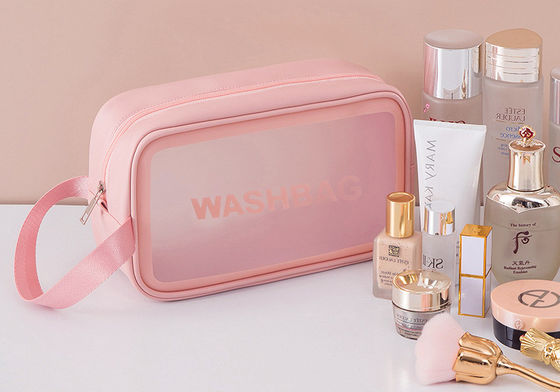 Solid Pattern PVC Clear Travel Wash Bag voor waterdicht toiletgoed en make-up in badkamer