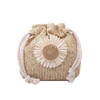 Vrouwen strand handtas Unisex Straw Crossbody Schouder Handtas Zomer Woven Bucket Bag
