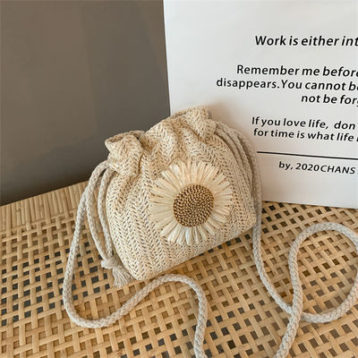 Vrouwen strand handtas Unisex Straw Crossbody Schouder Handtas Zomer Woven Bucket Bag
