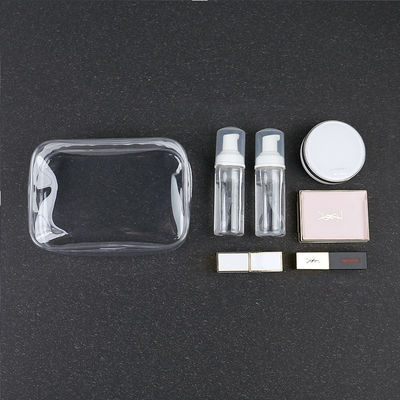 PVC Zipper Toiletten Cosmetische Tas Custom Size Logo Duidelijke Make-up Bag Voor Vrouwen Mode Stijl