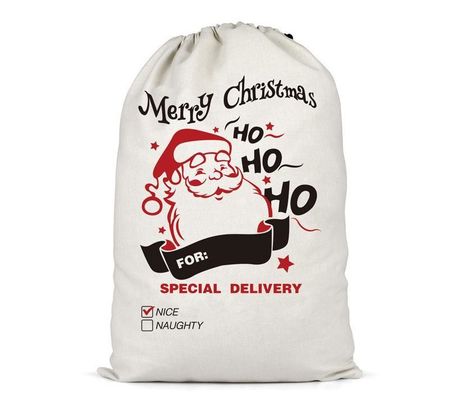 Gepersonaliseerde kleur en aangepaste logo aanvaard Kerst Portable Canvas Bags herbruikbaar