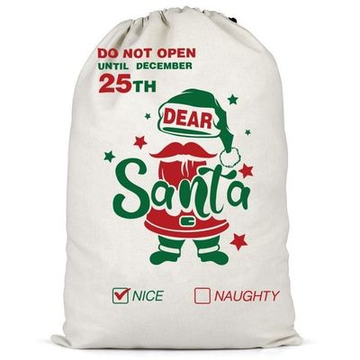 Gepersonaliseerde kleur en aangepaste logo aanvaard Kerst Portable Canvas Bags herbruikbaar