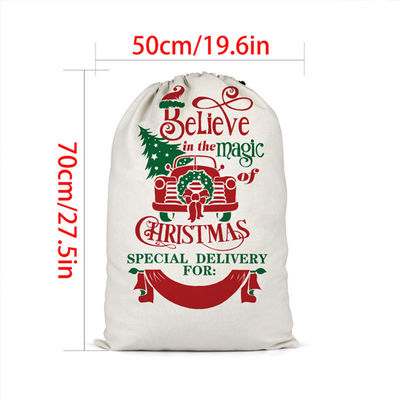 Gepersonaliseerde kleur en aangepaste logo aanvaard Kerst Portable Canvas Bags herbruikbaar