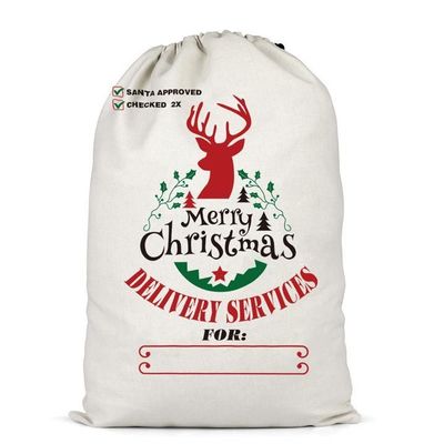 Gepersonaliseerde kleur en aangepaste logo aanvaard Kerst Portable Canvas Bags herbruikbaar