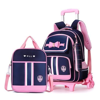 Gepersonaliseerd logo cartoon patroon type trolley schooltas voor kinderen uniek ontwerp