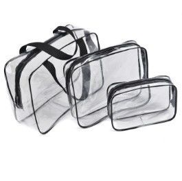 Make-up cosmetische organisator tassen Tote reis toiletgoederen zak met transparante zakken