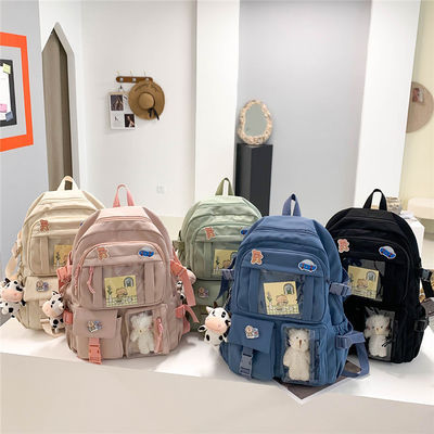 Gepersonaliseerde kleur Koreaanse rugzak Chinese schattig chique Kawai schooltassen voor middelbare school tiener meisje