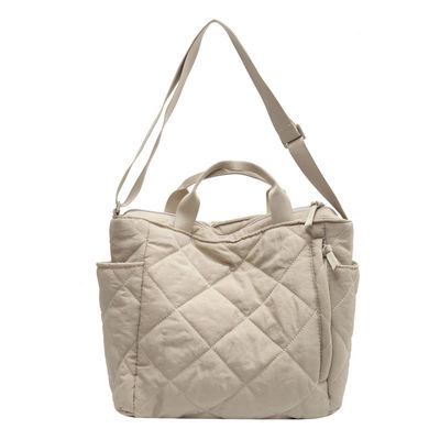 Lichte Nylon Custom Logo Vrouwen Puffy Bag Quilted Tote Bag Single Shoulder Bag