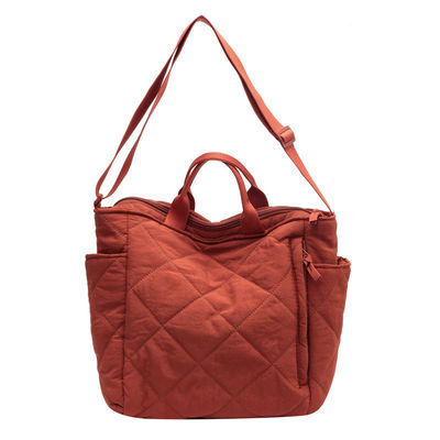 Lichte Nylon Custom Logo Vrouwen Puffy Bag Quilted Tote Bag Single Shoulder Bag