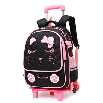 Gepersonaliseerd logo mode kinderen kinderen cartoon wiel trolley schooltas voor kleuterschool